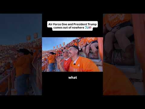 Short: President Trump and Air Force One fly over us at our first ever Football game 🏈