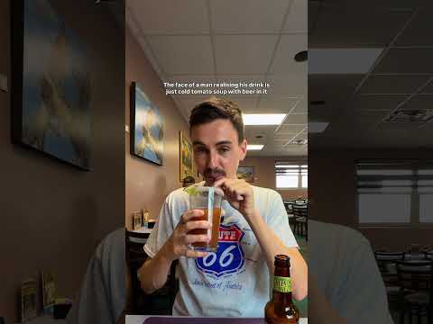 Short: One sip in and the regret is instant 🍅🍺