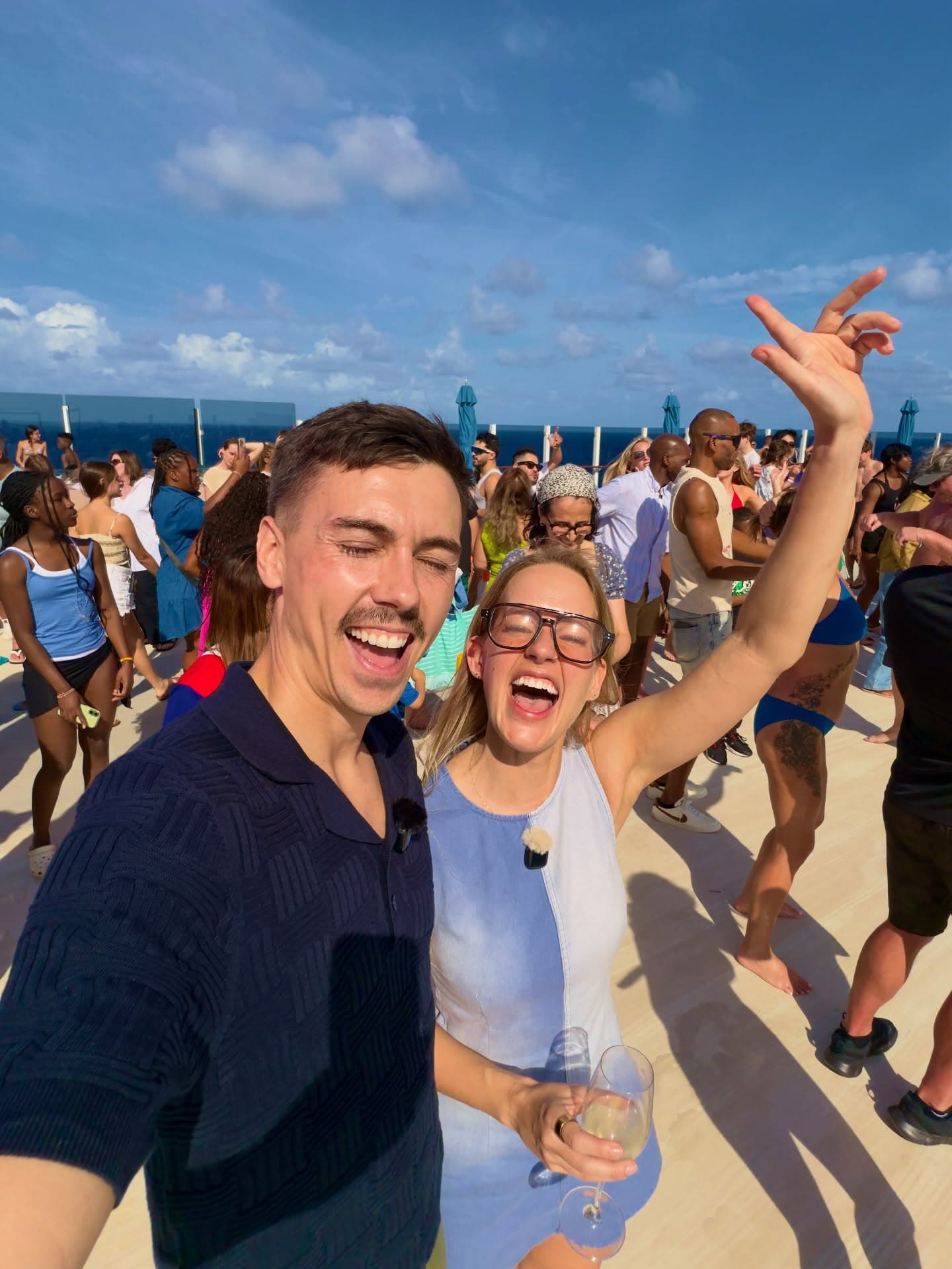 Adriana and Dylan on a cruise
